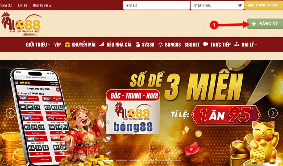 Bước 1: Truy cập link đăng ký Bong88