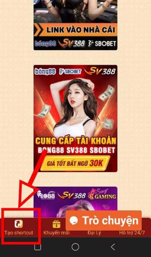 Hướng dẫn tạo Shortcut Viva88 trên Android hình 3