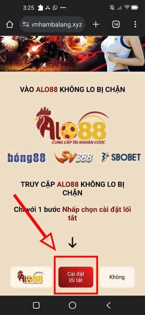 Hướng dẫn tạo Shortcut Viva88 trên Android hình 4