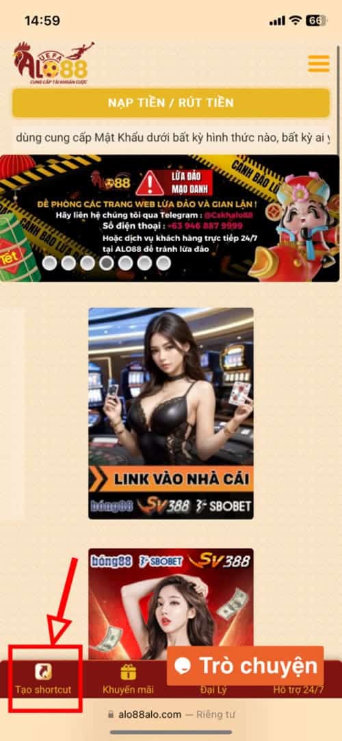 Hướng dẫn tạo Shortcut Bong88 trên IOS hình 3