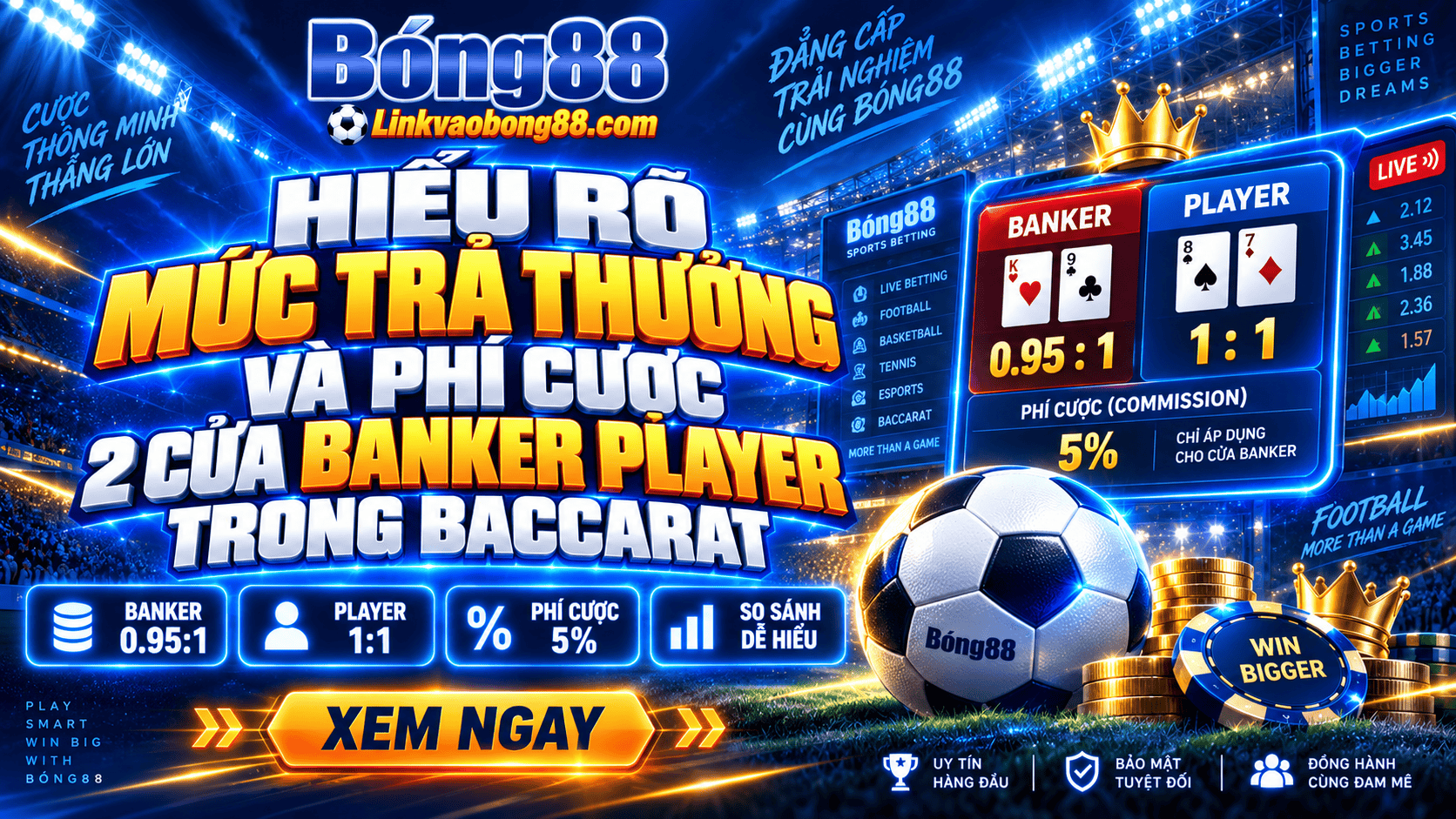 Hiểu rõ mức trả thưởng và phí cược 2 cửa Banker và Player trong Baccarat Hiểu rõ mức trả thưởng và phí cược 2 cửa Banker và Player trong Baccarat