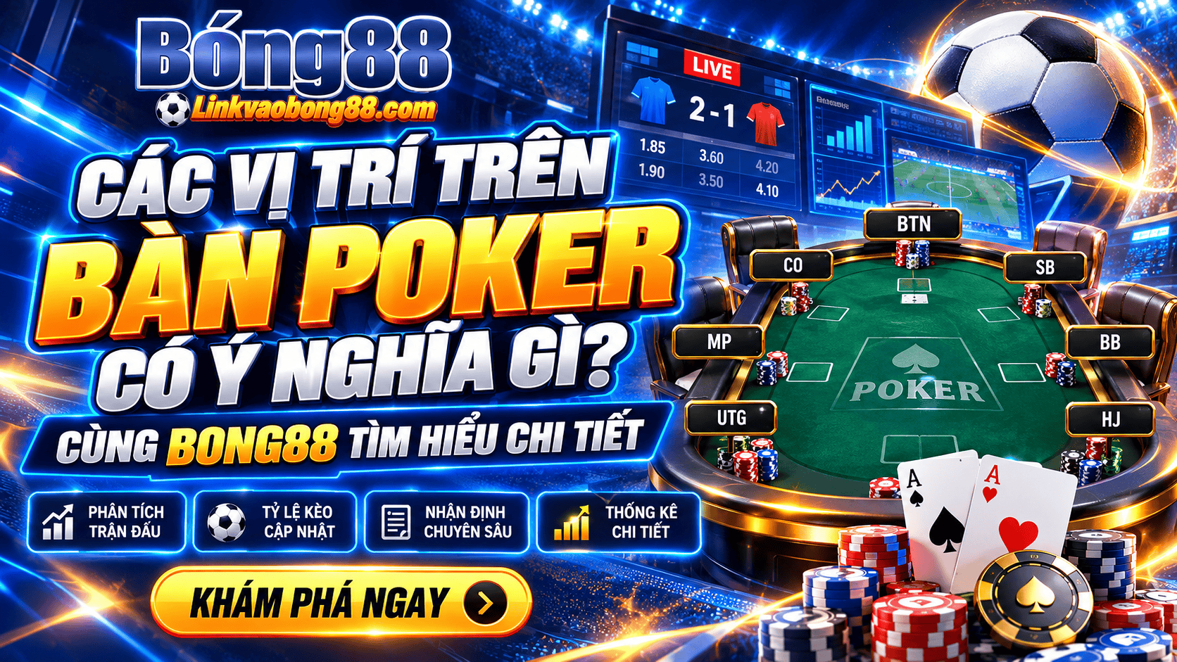 Các vị trí trên bàn Poker có ý nghĩa gì? Cùng Bong88 tìm hiểu chi tiết