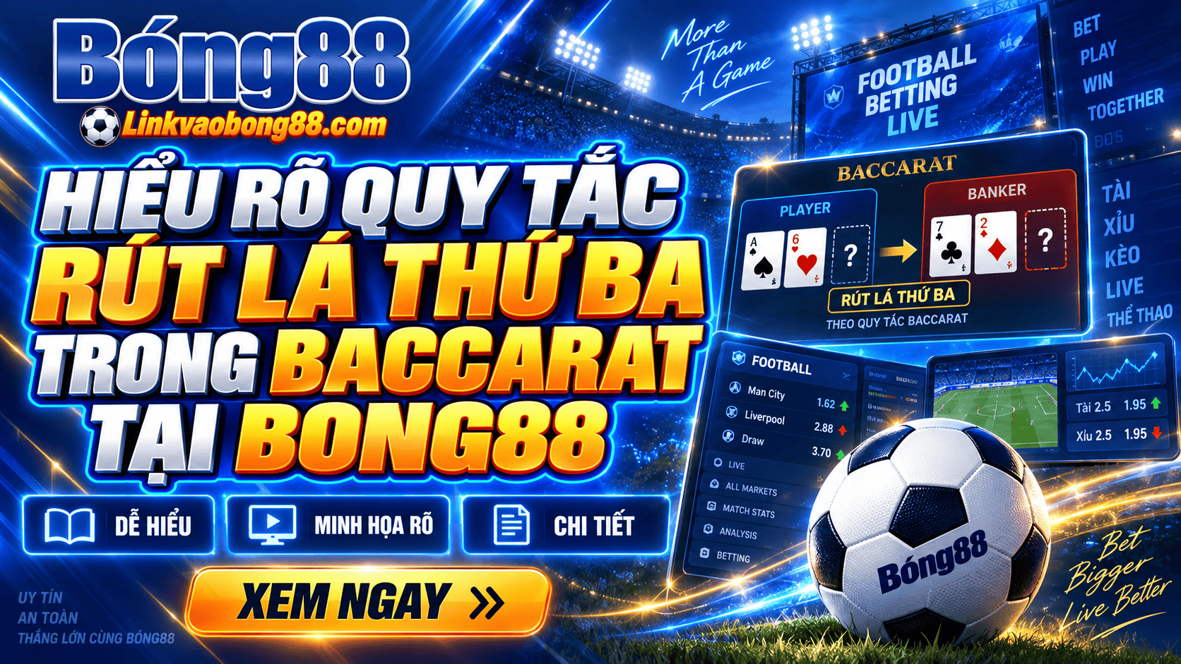 Hiểu rõ quy tắc rút lá thứ ba trong Baccarat tại Bong88